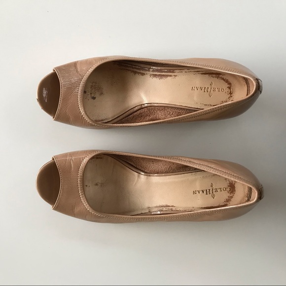 Cole Haan Nike Air Beige Nude Wedges, 9.5 - Picture 4 of 7